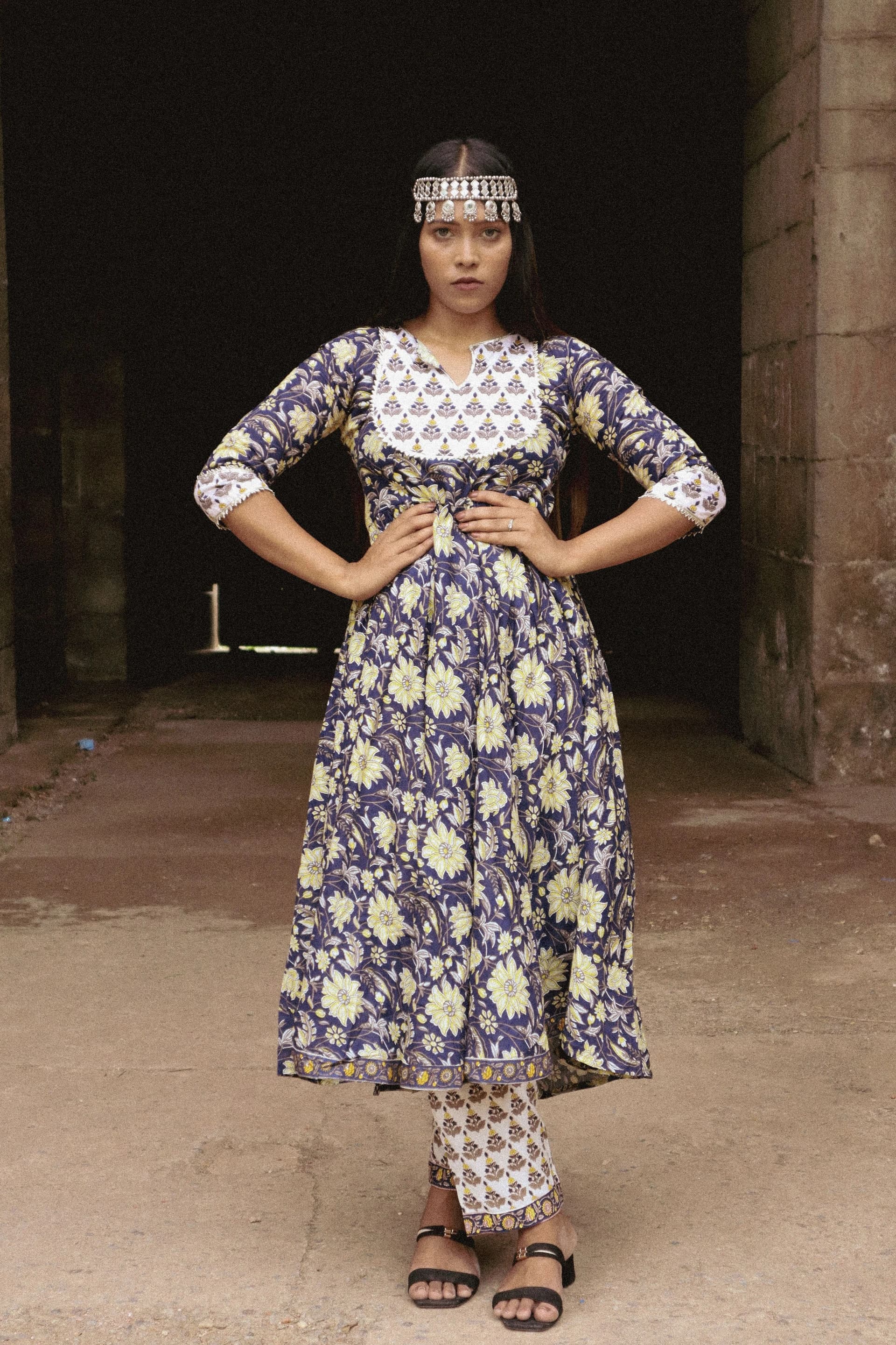 How to Style a Floral Anarkali Without Looking Wider