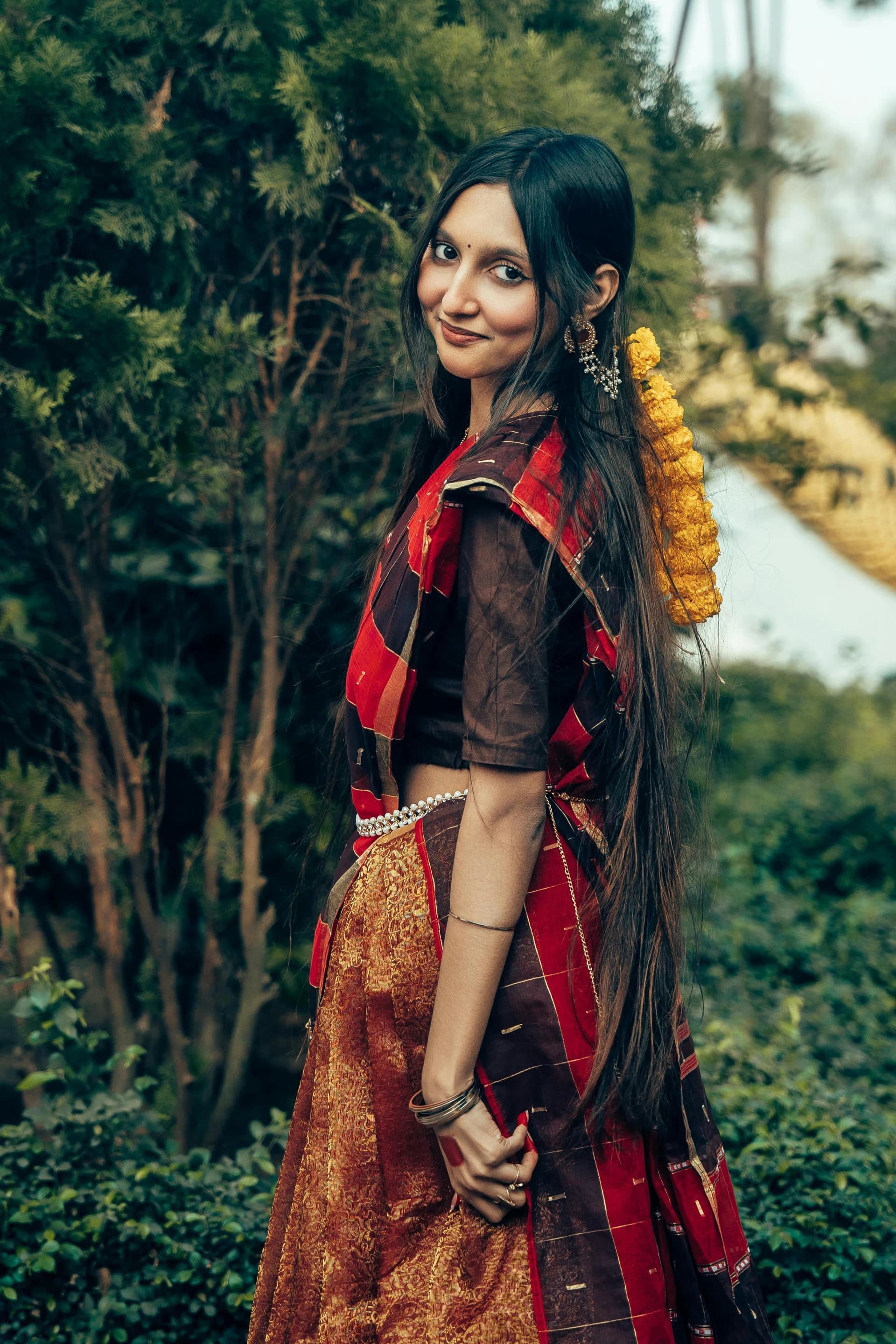 How to Wear Saree Over Lehenga — Festive Indian Look