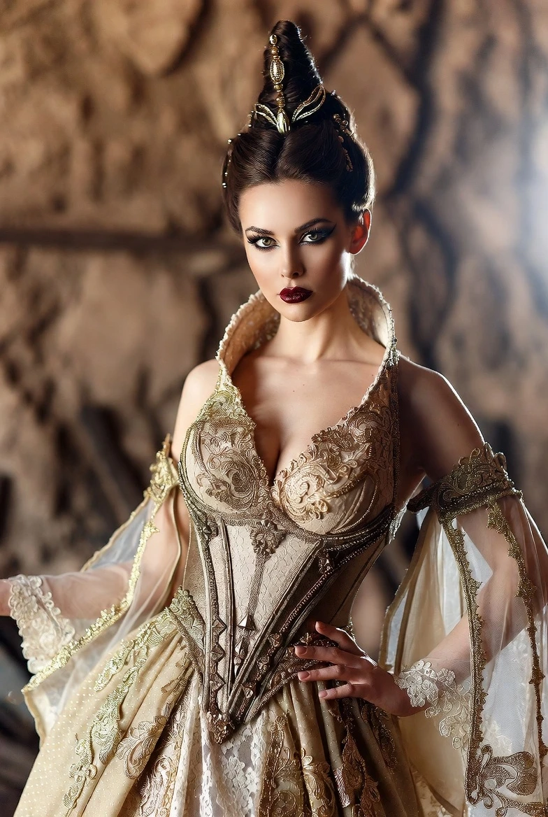Become the Golden Empress: Recreate This Opulent Fantasy Corset Gown