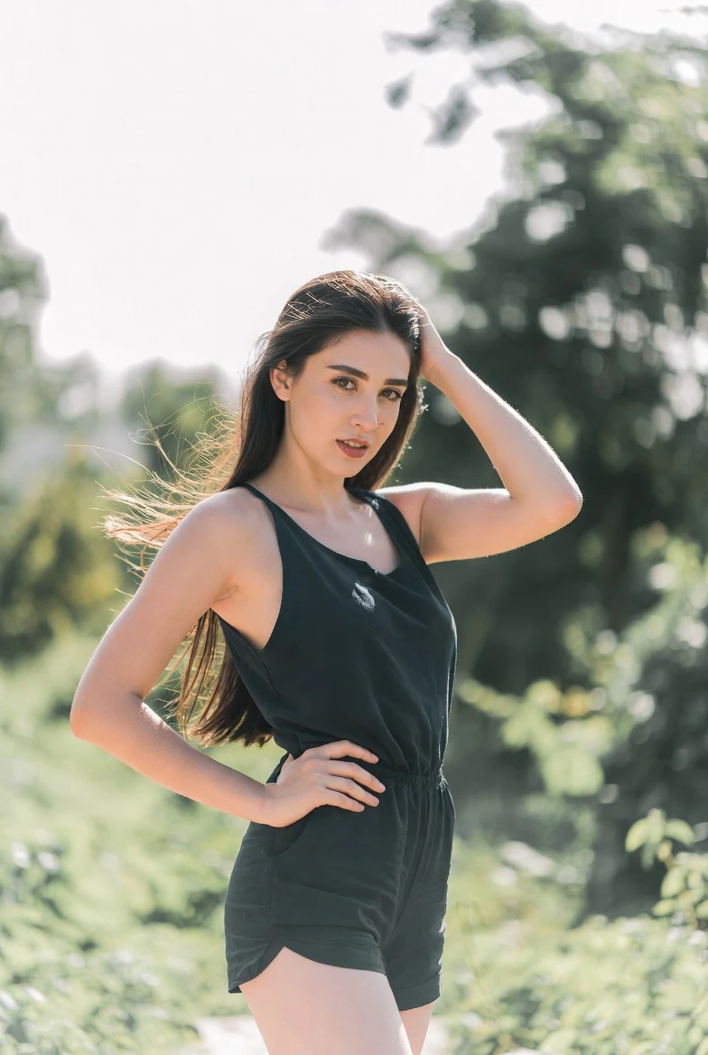 Effortless Summer Ease: Style This Black Draped Romper Look Today!