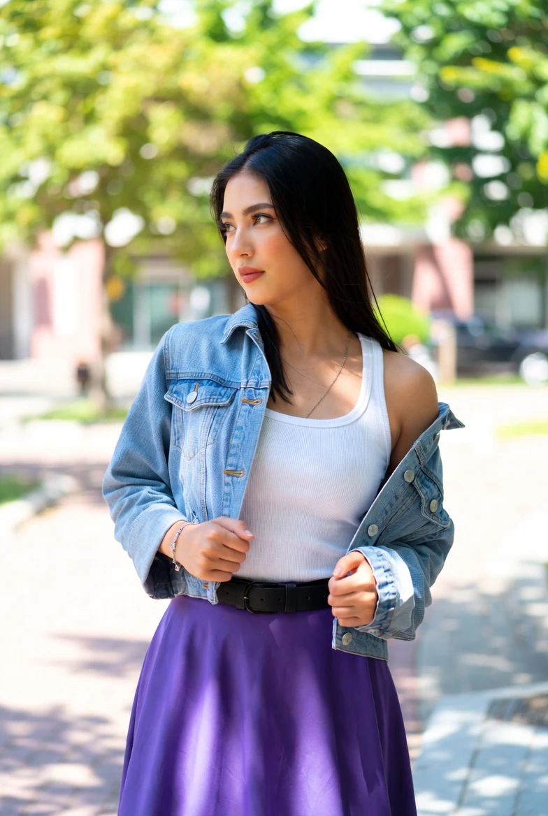 Master Effortless Cool: Recreate This Denim Jacket Layered Look Today!