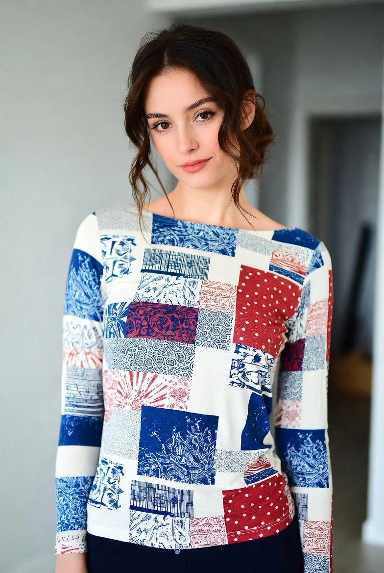 Mix & Match Magic: Style This Patchwork Print Top Look Today!