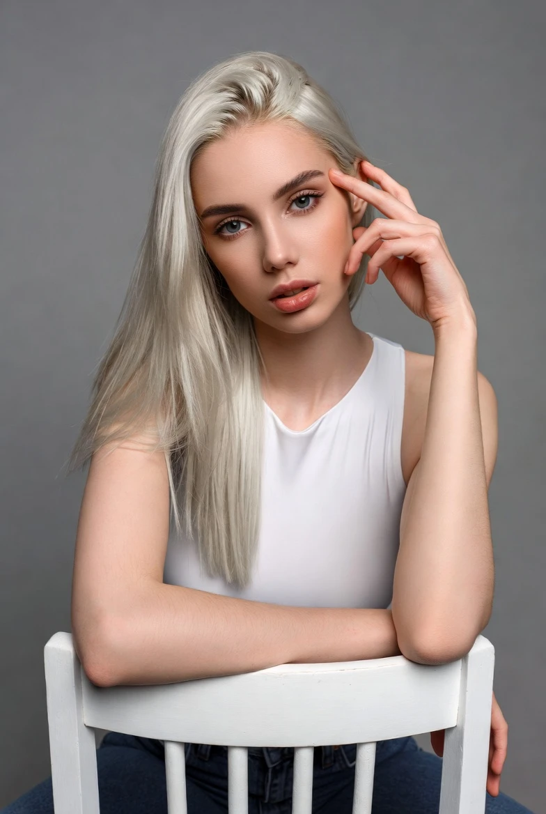 Recreate This Dreamy Pouty Blonde Temple-Rest Pose – Viral Studio