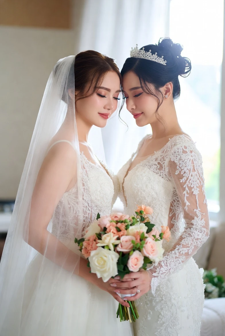 Recreate This Tender Dual Bridal Bouquet Pose – Insider Wedding Glam