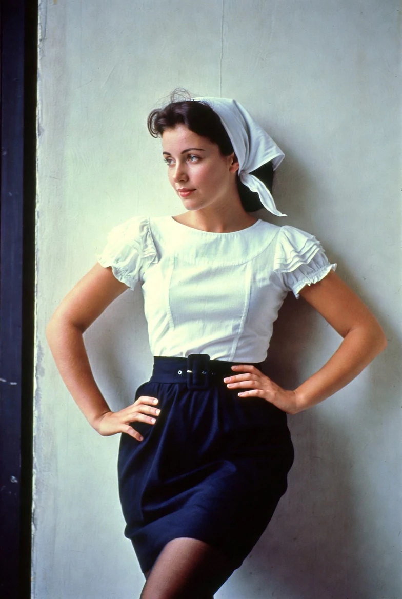 Recreate Timeless 1950s White Puff-Sleeve Retro Glam