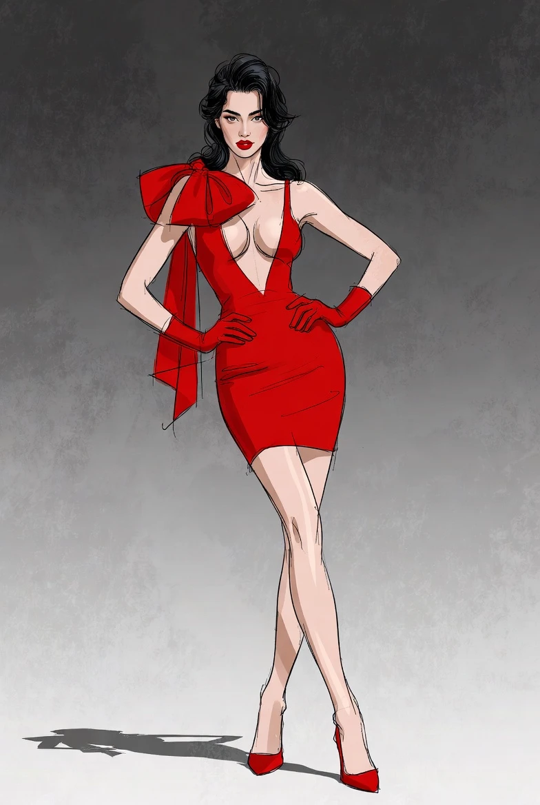 Steal the Spotlight: Slay This Iconic Red Bow Dress Look Tonight!