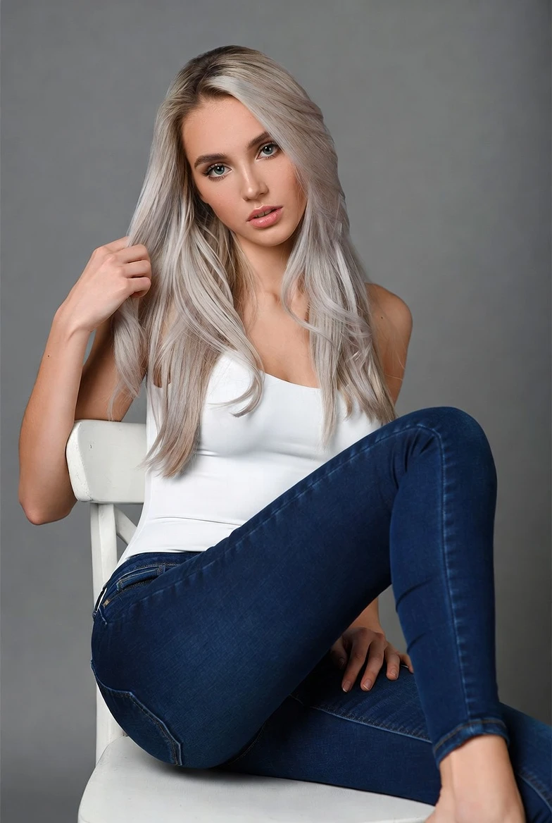 Transform Your Shots with This Captivating Blonde Hair-Graze Pose